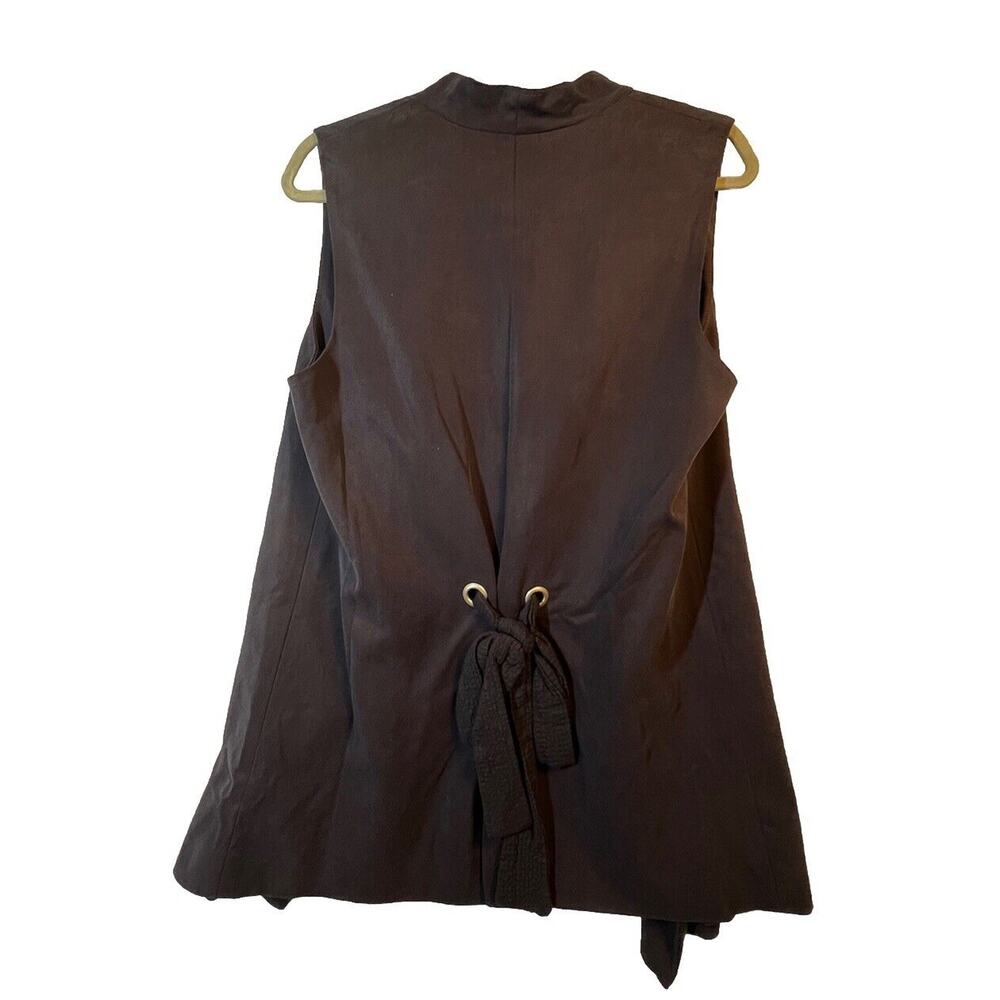Elevenses Vest Size L Blue Wool Blend Open Front Anthropologie - Picture 4 of 8